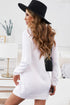 Cowl Neck Cable Knit Sweater Dress